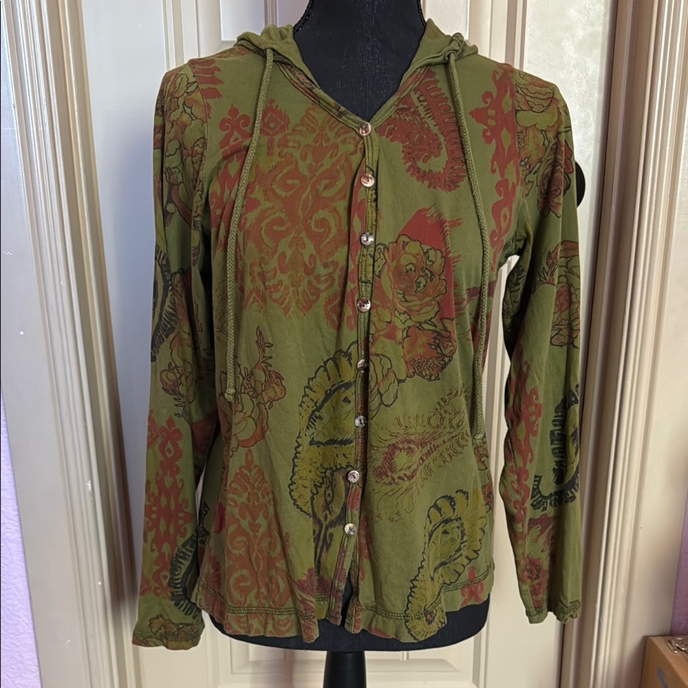 Botton down women’s floral jacket